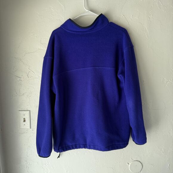 Vintage LL Bean Pullover Womens Large Fleece Snap Front Made USA 90s Outdoors - Picture 7 of 7